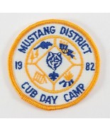 Vintage 1982 Mustang District Cub Day Camp Round Gold BSA Boy Scouts Cam... - £9.19 GBP