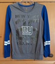 NFL Junior&#39;s Womens Collection New York Giants 25 Long Sleeve Shirt Medium 7/9 - £14.60 GBP