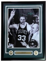 Larry Bird Signed Framed 16x20 Boston Celtics Photo w/ Red Auerbach Bird+JSA ITP - £206.08 GBP