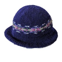 Aris Womens Blue Bucket Style Wool Hat with Brim - £20.01 GBP