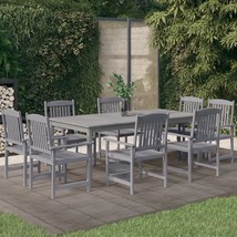  Garden Dining Set Grey Solid acacia wood with an oil finish N/A - $1,581.05 CAD