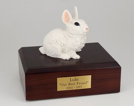 Rabbit White Figurine Pet Cremation Urn Available in 3 Different Colors ... - £135.88 GBP+