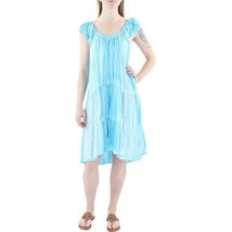 Swim Cover Up Tiered Dress Turquoise Size Medium RAVIYA $54 - NWT - £7.18 GBP