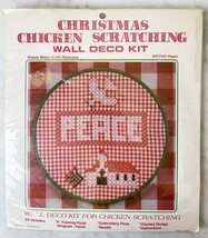 Christmas Peace Gingham Chicken Scratching Embroidery Kit Vintage 1983 -... - $18.95