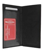 Standard Leather Checkbook Cover Men Women Slim Style Black - $12.86