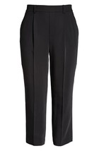 NWT Vince Tapered Pull-on in Black Pleated Ankle Crop Pants 3X $325 - £63.77 GBP