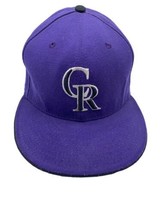 Colorado Rockies Hat New Era 59Fifty Fitted Size 7 3/8 Purple Official O... - $344.66 MXN