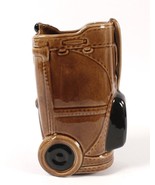 Vintage Golf Cart Pencil Cup Planter Desk Organizer Holder Ceramic Adorable - €10,66 EUR
