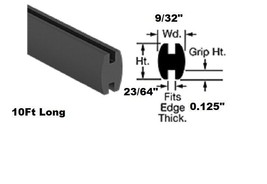 Water/Weather-Resistant Push-On H-Seal 0.125&quot;EThk 9/32&quot;W, 23/64&quot;H, 10ft L - £14.65 GBP