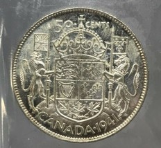 Canadian 50 Cent Coin, 1941 50¢ Coin (Free Worldwide Shipping) - £38.66 GBP