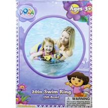 Nickelodeon Dora Explorer Swim Ring 20&quot; Boots Monkey Float Inflatable Pool Beach - £10.29 GBP