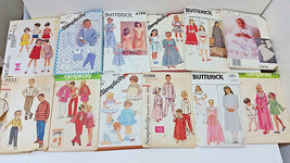 Large Mixed Lot of 12 Vtg Sewing Patterns Kids SIMPLICITY Misc Boys Girls Babies - £19.65 GBP