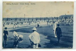 Bathing Enclosure Ocean Beach Durban KwaZulu Natal South Africa 1908 postcard - £5.81 GBP