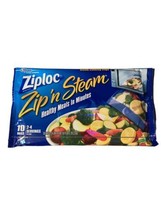 Ziploc Zip N Steam Cooking Microwave Bags 10 Medium per package Ziplock  - £18.31 GBP