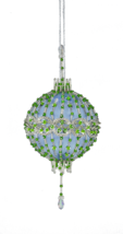 The Cracker Box DIY Christmas Ornamnt Kit Limelight on Pale Blue Ball - $55.00