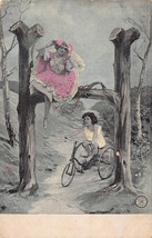 Young Girl Bicycle Rides Under Beautiful Woman Sur Tree Limb ~ Fantasy 1900-
... - £10.35 GBP