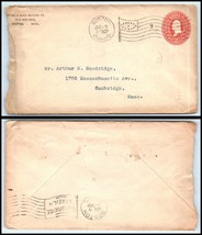 1902 US Cover - Boston, Massachusetts to Cambridge, MA B19 - £2.33 GBP