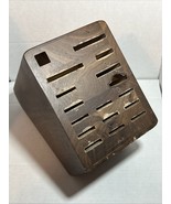 Williams-Sonoma Dark Walnut Hardwood 17 Slot Knife Block - $39.99