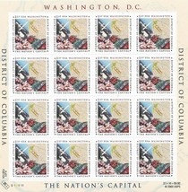 District of Columbia Sheet of Twenty 37 Cent Postage Stamp Scott 3813 - £9.53 GBP