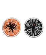 Black Widow Spider Web Halloween Embroidered Applique Iron On Patch 2.1&quot;... - $7.72 CAD+
