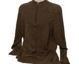 Columbia 1/4 Zip Cotton Knit Pullover Sweater Men’s Size XL Dark Brown - $31.49