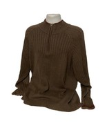 Columbia 1/4 Zip Cotton Knit Pullover Sweater Men’s Size XL Dark Brown - £20.99 GBP