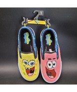 New Fleece Big Kids SpongeBob Square Pants &amp; Patrick Ground Up Slip On S... - $14.84