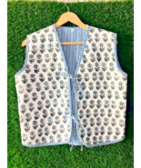 Cotton Quilted jackets Vintage Style Women Wear Vest Jackets, V-neck Flo... - €26,96 EUR+