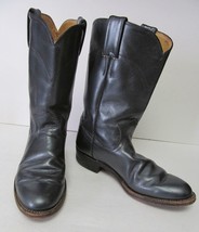 VTG JUSTIN Women&#39;s Boots Roper Western Cowboy USA Black Size 5.5 B Distressed - £63.12 GBP