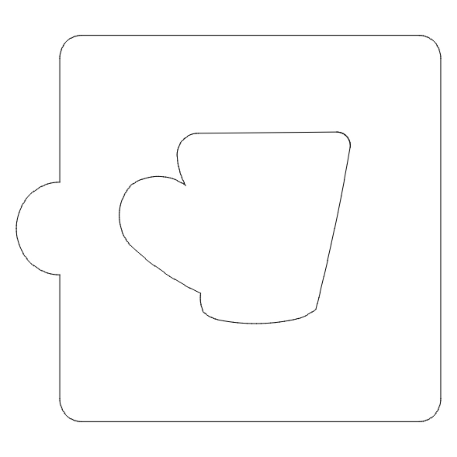 Coffee Cup Or Mug Outline Stencil for Cookies or Cakes USA Made LS844 - $3.99