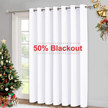 Vertical Blinds For Sling Door Silver Grommet Top Window Curtains White NEW - £34.54 GBP