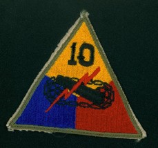 10th Armor, Us Army, Armor Triangle, Patch, Vintage - £4.74 GBP