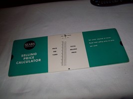 Vintage Sears Selling Price Calculator Slide Rule yardage chart upholste... - £15.58 GBP