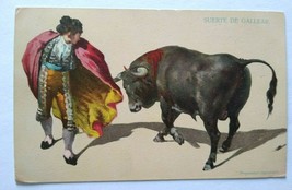 Bull &amp; Matador Postcard Vintage Series 5376 Suerte De Gallear 1909 Bullf... - £10.25 GBP