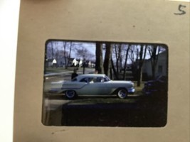 3 Vintage Photo Slides Cars, Bike Lawn Mower  Shed - $7.69