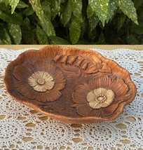 Vintage Wood Look Serving Platter Tray Hawaiian Style - $12.62