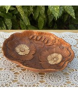 Vintage Wood Look Serving Platter Tray Hawaiian Style - $236.36 MXN
