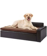 Pet Sofa, Dog Couch for Large-Sized Dogs and Cats, Soft Leather Dog Sofa... - $123.17 CAD