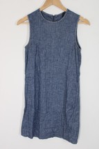 Theory 2 Blue Linen Viscose Adraya Tank Dress - £20.44 GBP