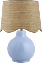 Southwestern Style Pojezerje Blue Rattan Accent Table Lamp - €117,50 EUR