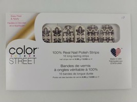Color Street KISS &amp; TOILE Real Nail Polish Strips White Purple Shimmer R... - £26.54 GBP