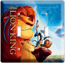 Lion King Adult Simba Mufasa Nala double light switch cover plate children room  - £9.54 GBP