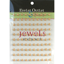 Eyelet Outlet Adhesive Pearls 5mm 100/Pkg-Brown - £5.16 GBP