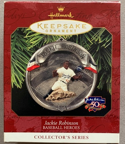 1997 Hallmark Keepsake Ornament Jackie Robinson #4 Baseball Heroes - $3.96
