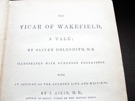 The Vicar of Wakefield A Tale by Oliver Goldsmith- D. Appleton &amp; Co., 1880 Book - £23.37 GBP