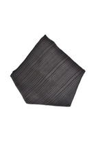 ARMANI COLLEZIONI Mens Pocket Square Modern Textured Black Size 13&quot; X 13&quot; - £19.54 GBP