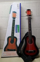 Burswood Acoustic Guitar JF-30F Black Red Missing String Vintage Mini Tr... - $34.89