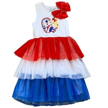 JoJo Siwa Patriotic Red White Blue Girls Dress 10/12 - £13.56 GBP