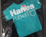VTG 1986 HANES Original Package Crew Neck Pocket T Shirt Size M Teal NOS - £13.37 GBP