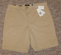 VINCE Sz 34 Mens Griffith Shorts Slim Fit Stretch Cotton Chino Stone Khaki $195! - £38.22 GBP